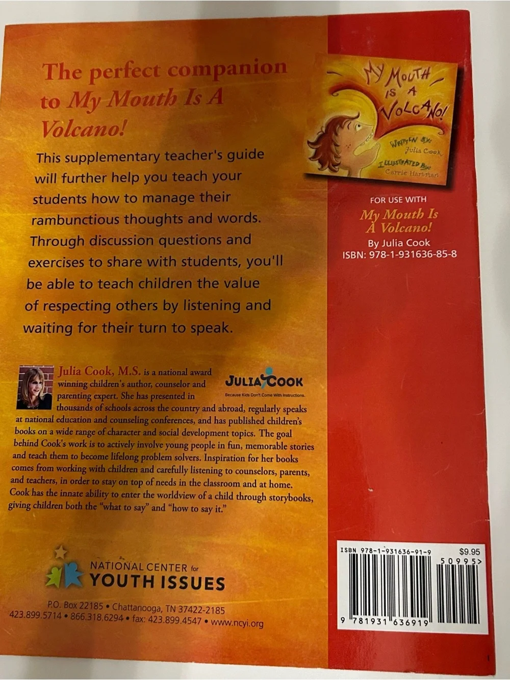 2/$10 My Mouth is a Volcano Activity and Idea Book by Julia Cook